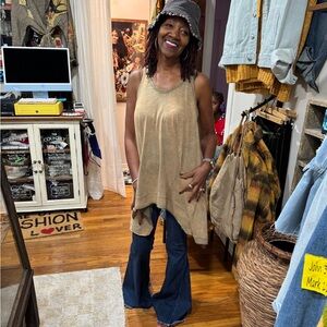 Jaiden Weathered Tank -Washed Olive